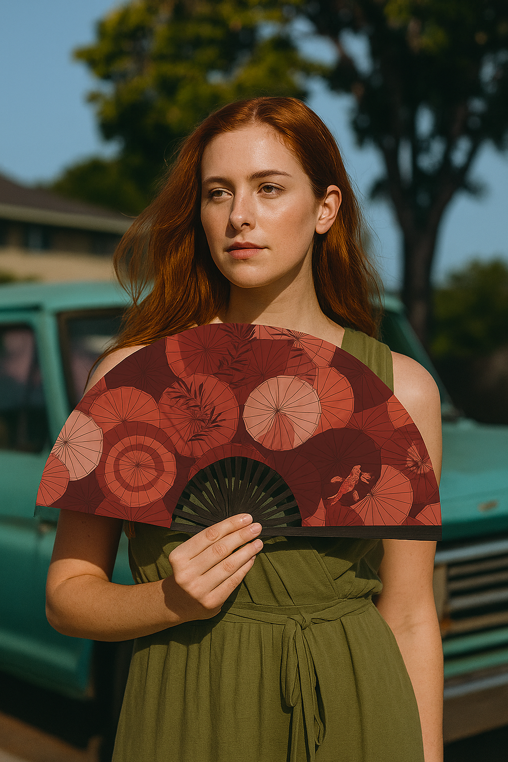 Custom Printed Folding Fan with Your Design – Handmade – Custom Printed Asian Style Cooling Fan – Made in California, USA – Wedding Gift