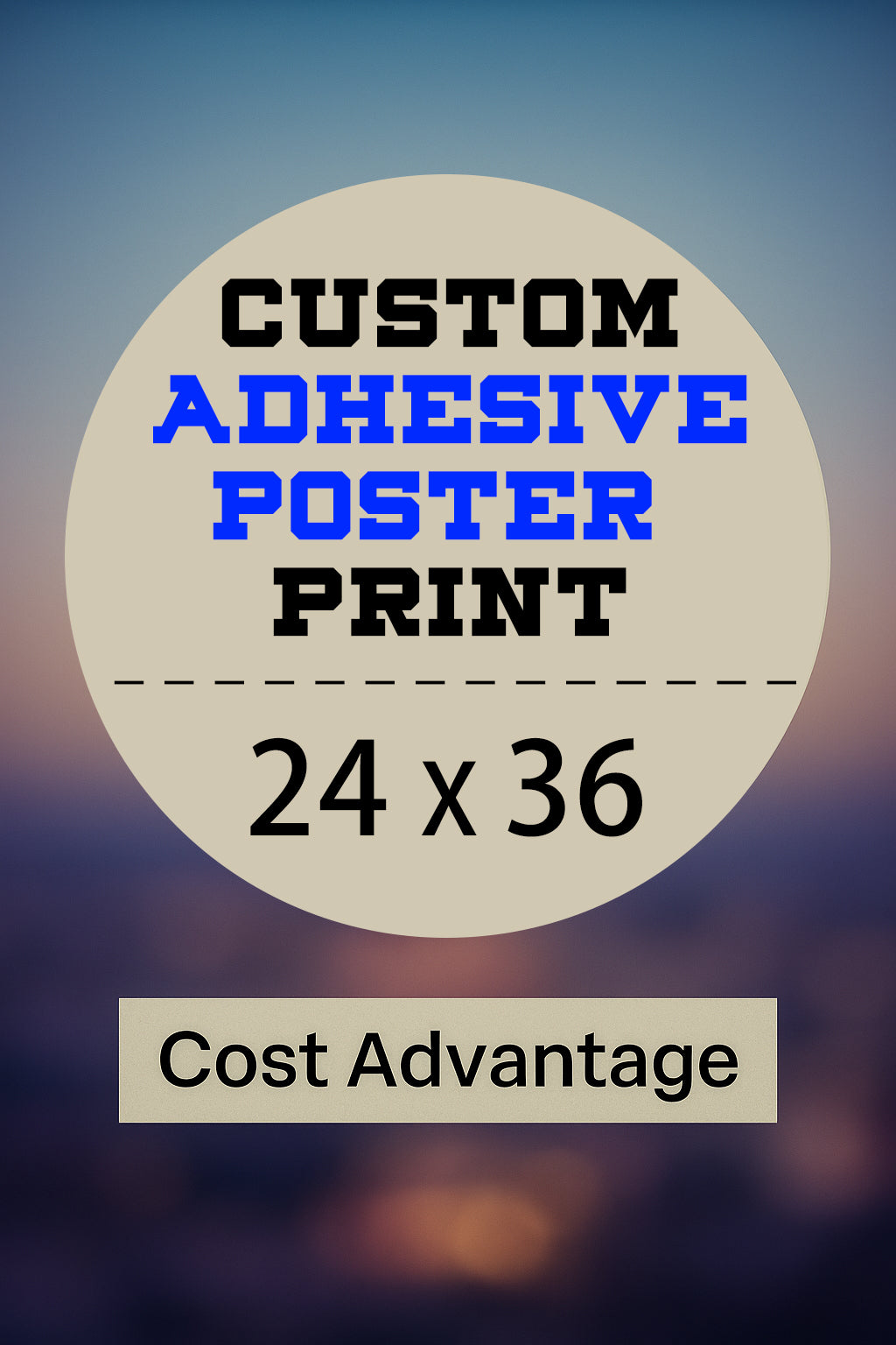 Custom Adhesive Poster Printing – Upload Your Photo,Personalized Large Wall Art,Waterproof, Durable, One-Piece Minimum | 24x36,18x24 Inches