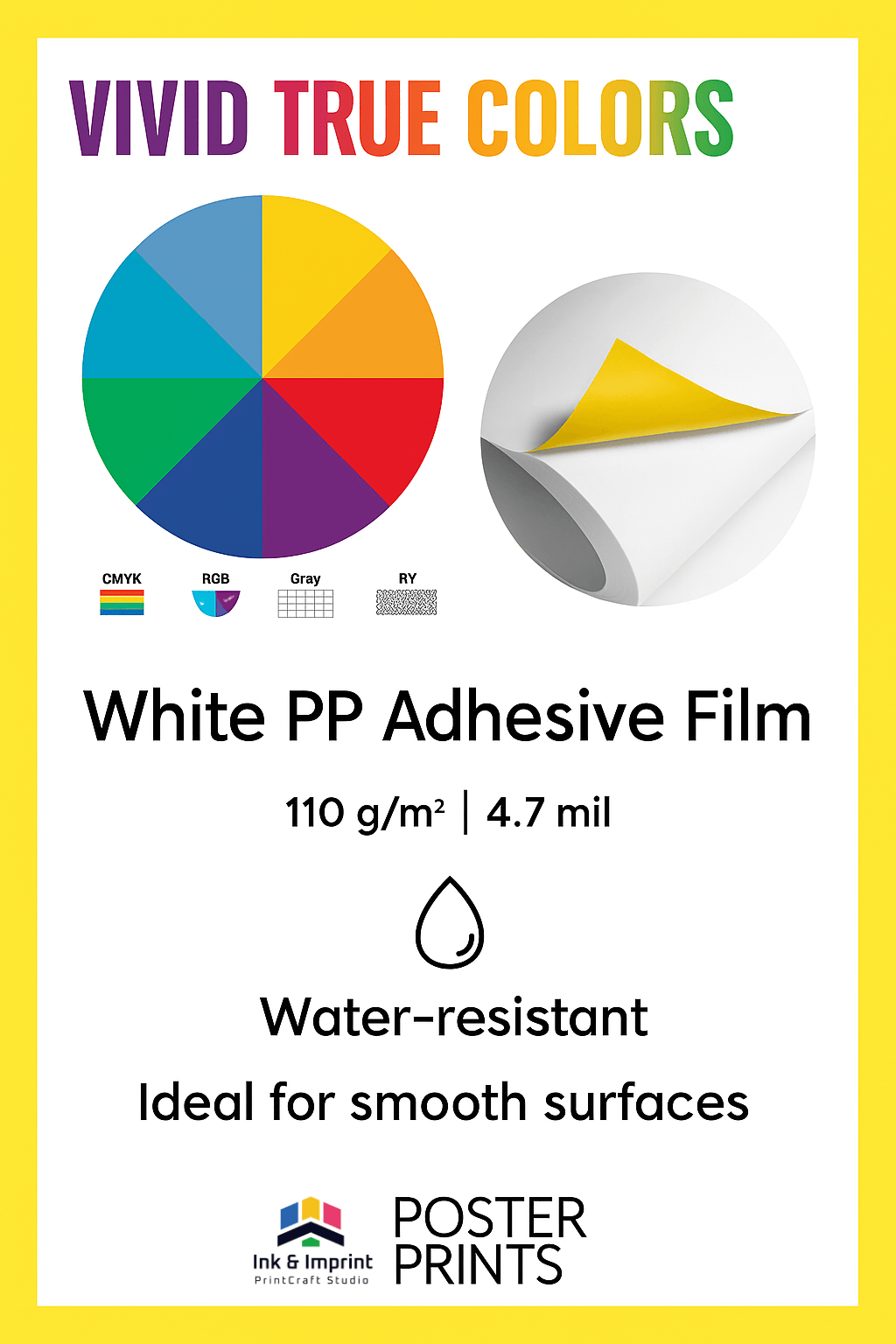 Custom Adhesive Poster Printing – Upload Your Photo,Personalized Large Wall Art,Waterproof, Durable, One-Piece Minimum | 24x36,18x24 Inches